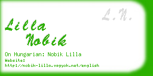 lilla nobik business card